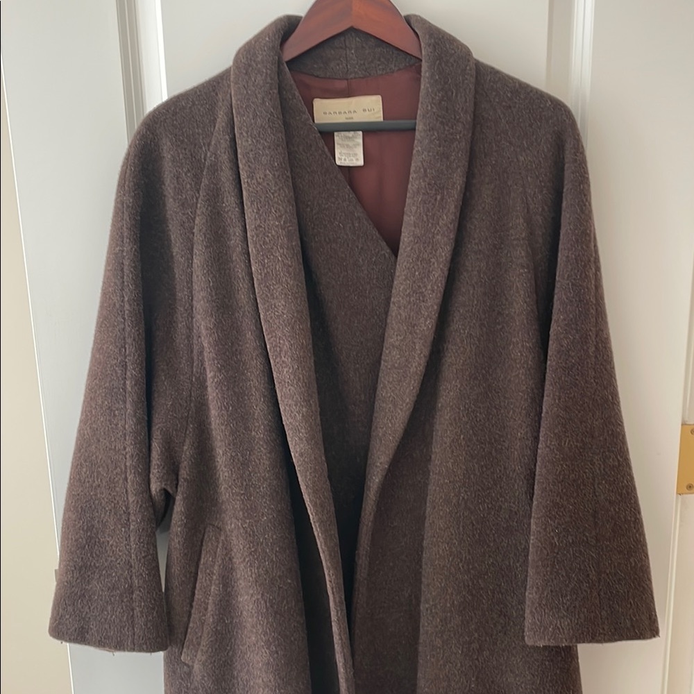 Elegant Brown Wool Coat